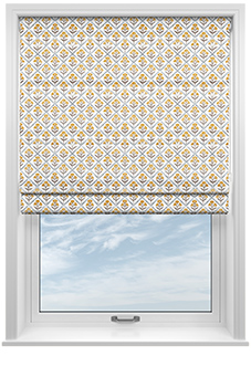 Chatsworth, Saffron - Motorised Roman Blind